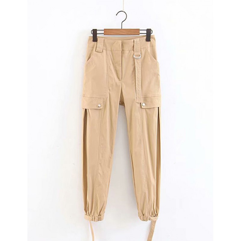 Fashion Khaki Pure Color Decorated TrousersNo.:E843045(0) Write a review Fashion Khaki Pure Color Decorated TrousersNo.:E843045(0) Write a review