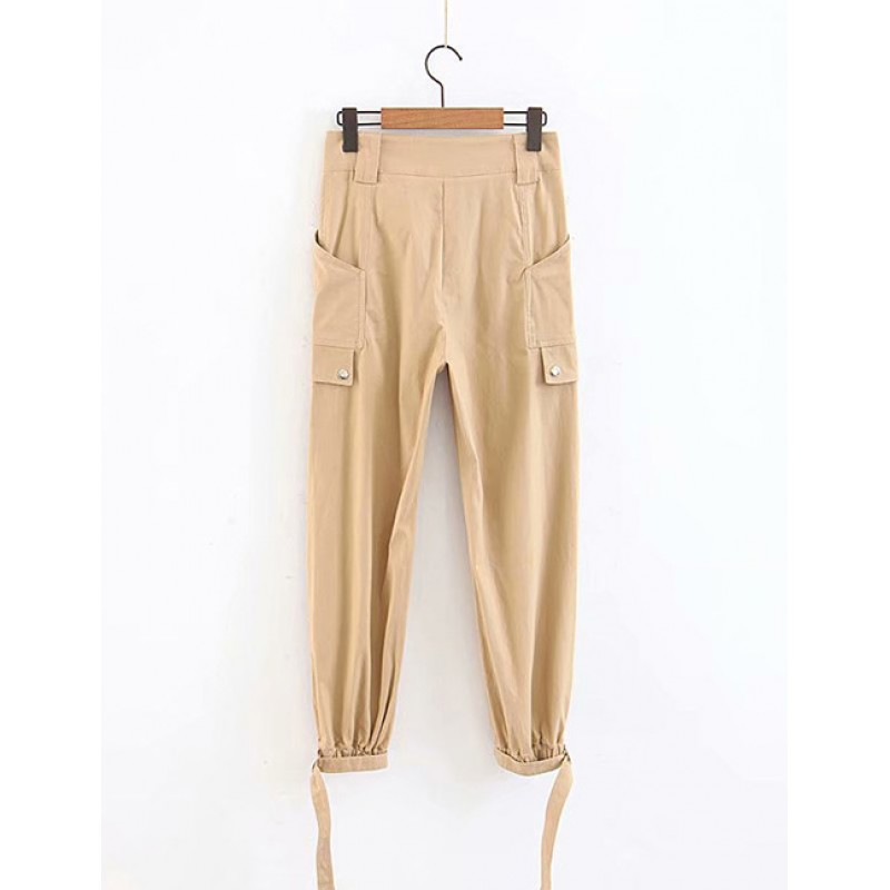 Fashion Khaki Pure Color Decorated TrousersNo.:E843045(0) Write a review Fashion Khaki Pure Color Decorated TrousersNo.:E843045(0) Write a review