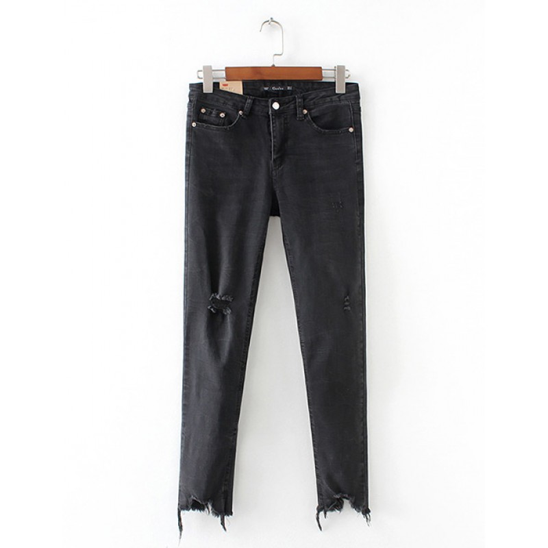 Fashion Black Pure Color Decorated JeansNo.:E850475(0) Write a review Fashion Black Pure Color Decorated JeansNo.:E850475(0) Write a review