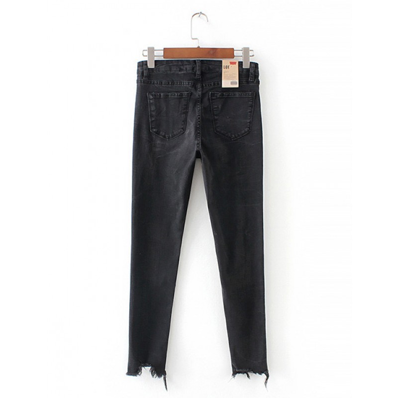 Fashion Black Pure Color Decorated JeansNo.:E850475(0) Write a review Fashion Black Pure Color Decorated JeansNo.:E850475(0) Write a review
