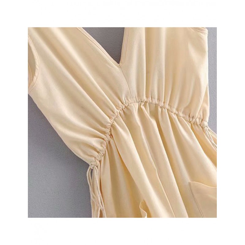 Fashion Beige Pure Color Decorated JumpsuitNo.:E870655(0) Write a review Fashion Beige Pure Color Decorated JumpsuitNo.:E870655(0) Write a review