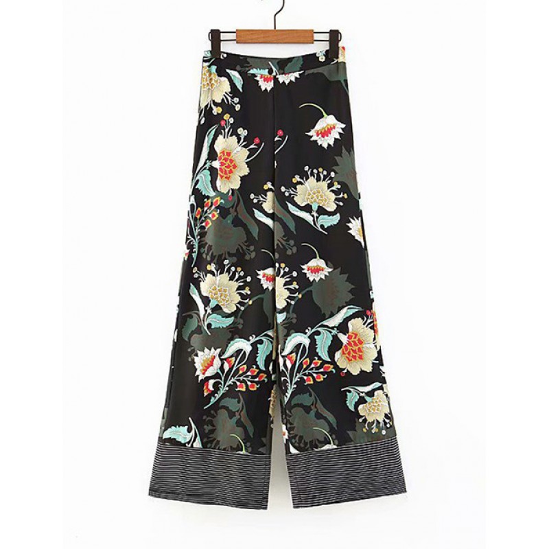 Fashion Black Flower Pattern Decorated Long PantsNo.:E870995(0) Write a review Fashion Black Flower Pattern Decorated Long PantsNo.:E870995(0) Write a review