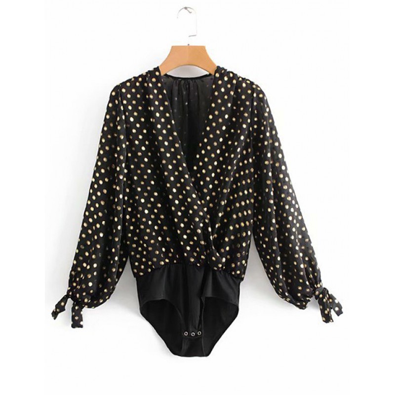 Fashion Black Dots Pattern Decorated JumpsuitNo.:E871195(0) Write a review Fashion Black Dots Pattern Decorated JumpsuitNo.:E871195(0) Write a review