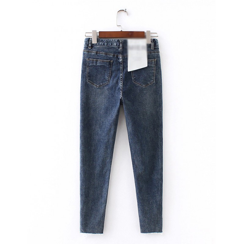 Fashion Blue Pure Color Decorated JeansNo.:E891505(0) Write a review Fashion Blue Pure Color Decorated JeansNo.:E891505(0) Write a review