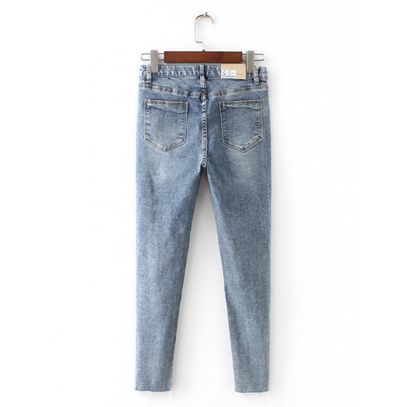 Fashion Blue Pure Color Decorated JeansNo.:E891525(0) Write a review Fashion Blue Pure Color Decorated JeansNo.:E891525(0) Write a review