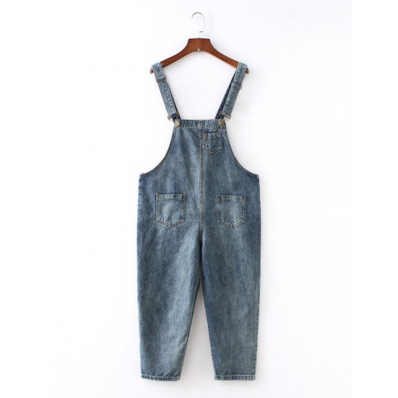 Fashion Blue Pure Color Decorated JumpsuitNo.:E891705(0) Write a review
