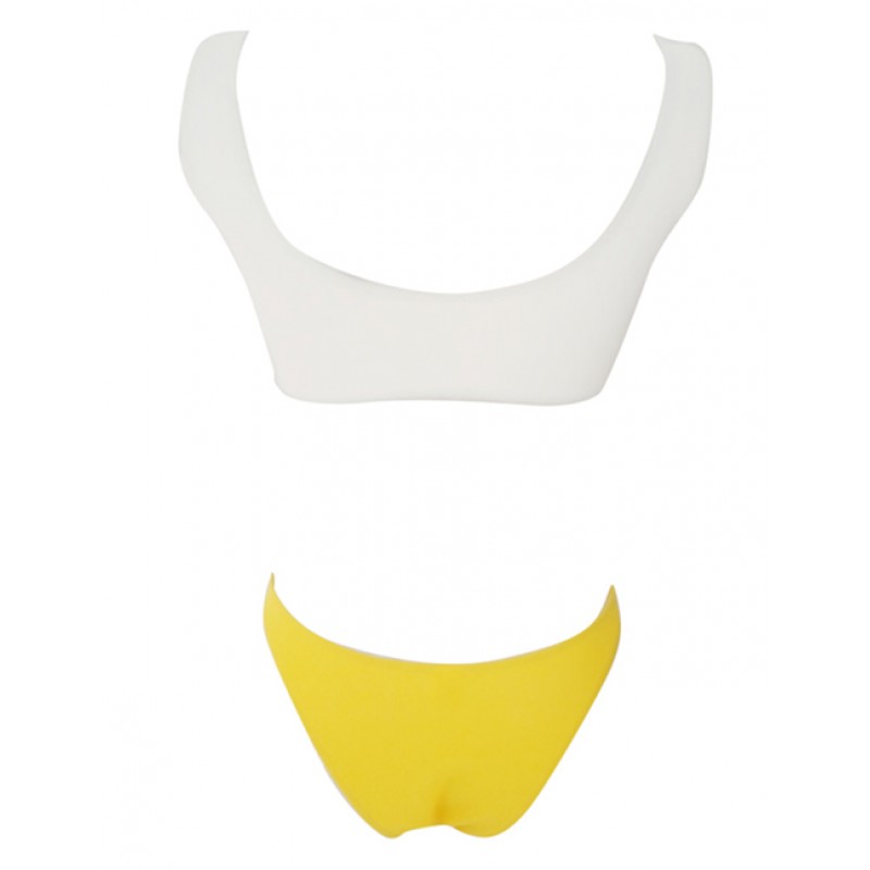 Sexy Yellow+white Color Matching Decorated Split SwimwearNo.:F224725(0) Write a review Sexy Yellow+white Color Matching Decorated Split SwimwearNo.:F224725(0) Write a review