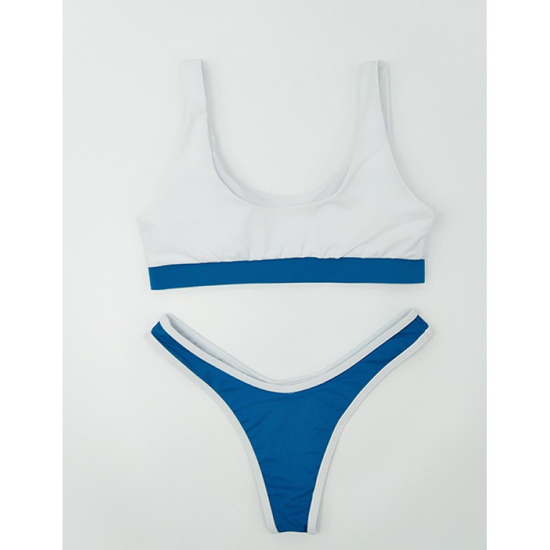 Sexy White+blue Color Matching Decorated Split SwimwearNo.:F225045(0) Write a review Sexy White+blue Color Matching Decorated Split SwimwearNo.:F225045(0) Write a review