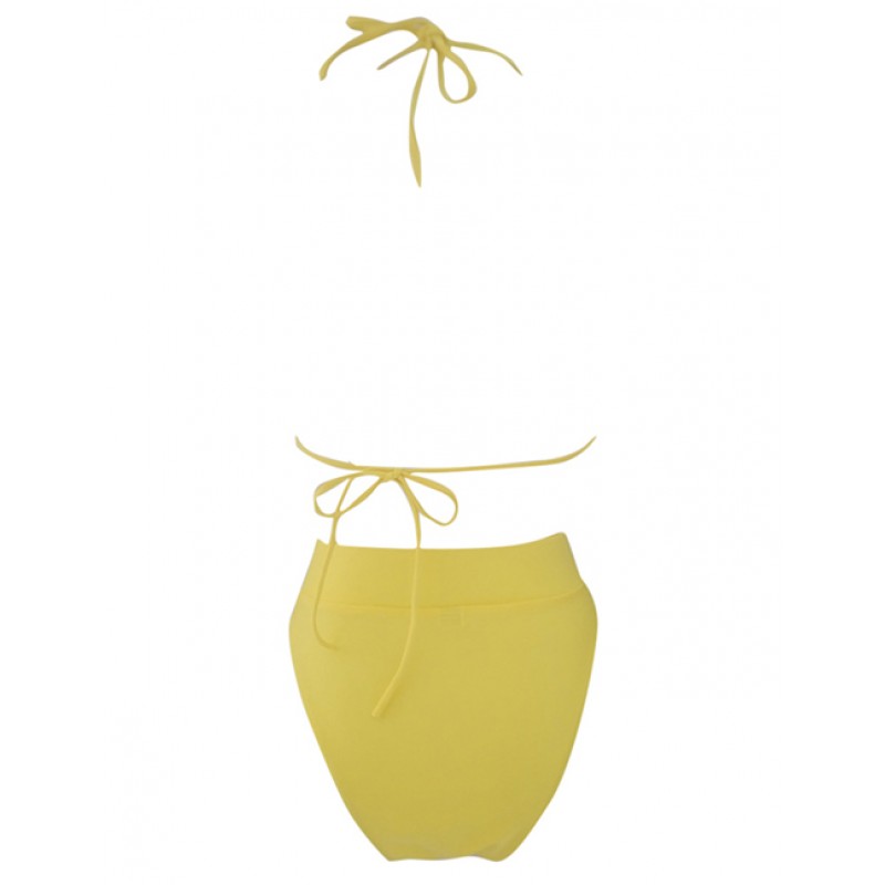 Sexy Yellow Pure Color Design High Waist SwimwearNo.:F225705(0) Write a review Sexy Yellow Pure Color Design High Waist SwimwearNo.:F225705(0) Write a review
